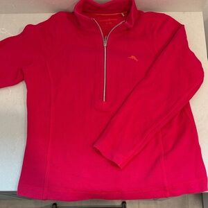 Tommy Bahama Hot Pink Quarter-Zip Pullover